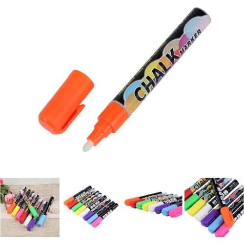 8 Pcs/set Highlighter Marker Pastel Drawing Pen Writing Pad Liquid Chalk Student School Office Supplies Cute Stationery