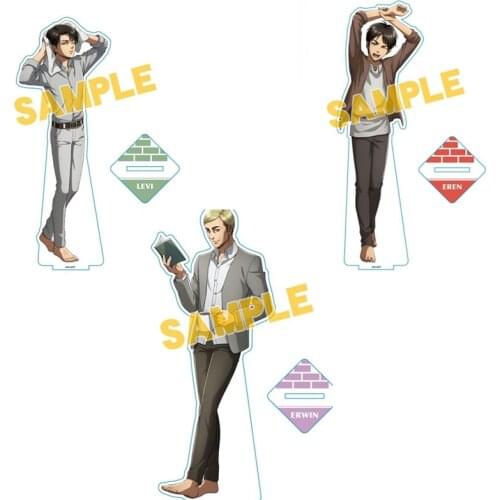 Anime Attack on Titan Eren Jaeger Erwin Smith Levi·Ackerman Cosplay Acrylic Stand Figure Display Model Plate Tabletop Decoration