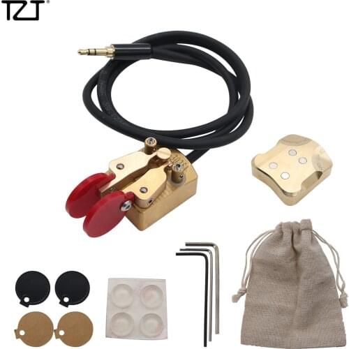 TZT CW Morse Key Telegraph Key CW Automatic Key Pure Copper for Morse Code Shortwave Radio HF