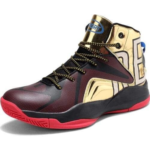 Aybycy High Top Breathable Men Basketball Shoes Comfortable Outdoor Athletic Shoes Couple Trainers Men Support Size:39-47