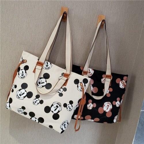 Disney Canves Big Postman Shoulder Bag Cartoon Mickey Mouse Handbag