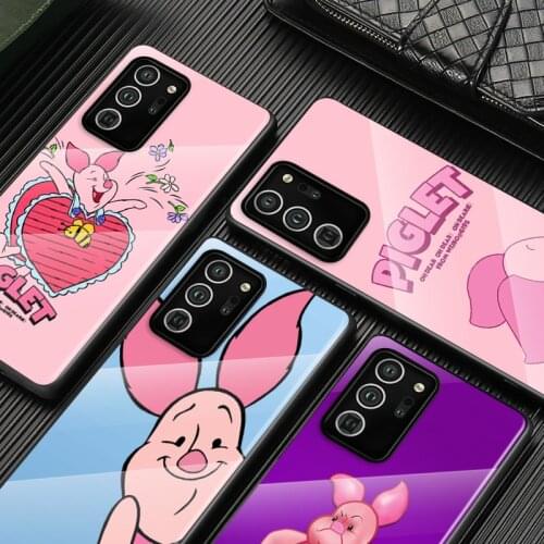 Tempered Glass Cover Piglet Big Movie Disney For Samsung Galaxy S21 S20 FE Ultra S8 S9 S10 S10e Lite Plus 5G Phone Case