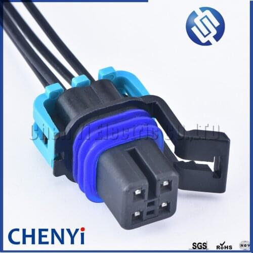Delphi 4 Pin female GM LS2 O2 housing plugs sealed automotive electrical connector 12160482 with 15cm 18AWG wires