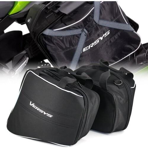 For KAWASAKI Ninja 1000 H2 / Versys 650 1000 Motorcycle luggage bags Expandable Inner Bags Black Trunk Inner Bags