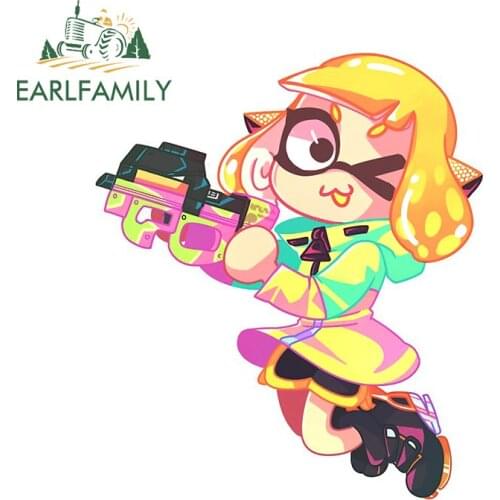 EARLFAMILY 13cm x 11.1cm for Splatoon Decal Creativite Funny Car Stickers Creativite Motorcycle Waterproof Graffiti Graphics