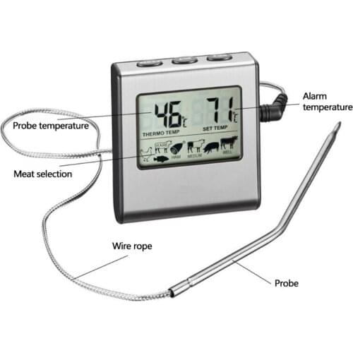 Electronic Kitchen Digital Cooking Thermometer BBQ Meat Temperature Meter Gauge Tool Stainless Steel Meat Thermometer