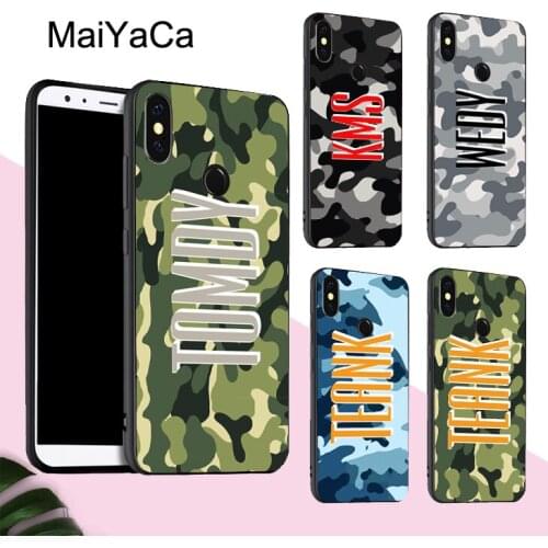 MaiYaCa Custom Camo Camouflage Monogram Case For Redmi Note 9 8 Pro 7 8T 9S 9C For POCO X3 F1 Funda For Mi 9 9T Pro Note 10 Lite