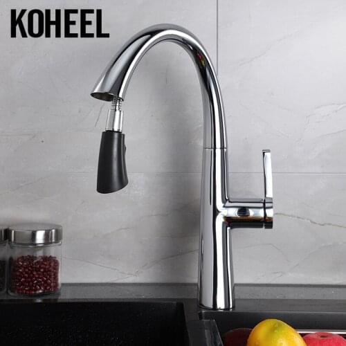 KOHEEL Filter Kitchen Faucets 360 Rotation with Water Purification Deck Mounted Mixer Tap for Kitchen Modern Design