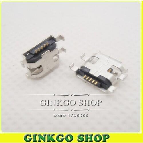 Micro USB Connector Charging Jack 5P port USB sockect Sink plate with edge curl