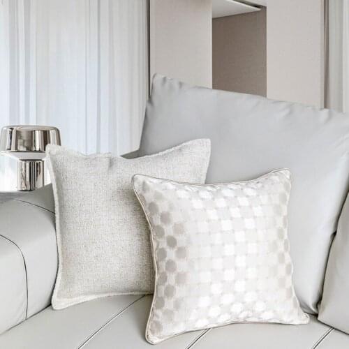 Soft Polyester Cushion Cover 45x45cm Luxury Ivory Series Decorative Pillows Throw Pillow Case Living Room Sofa Seat Coussins Dec