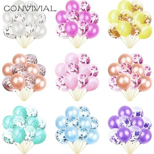 Rose Gold Latex Confetti Balloon Set Star Foil Balloons Wedding Party Decoration Baby Shower Birthday Christmas Party Supplies