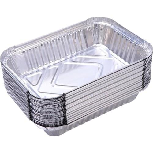 10/50pcs Disposable BBQ Drip Pans Aluminum Foil Grease Drip Pans Recyclable Grill Catch Tray For Weber Outdoor Supplies