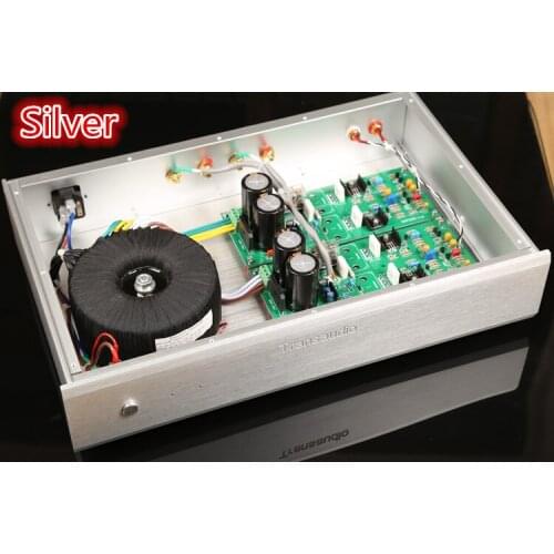 Latest upgrade NAP200 circuit Power Amplifier AMP 75W*2(8ohms);150W*2(4ohms) Dual channel rear stageamplifier silver black