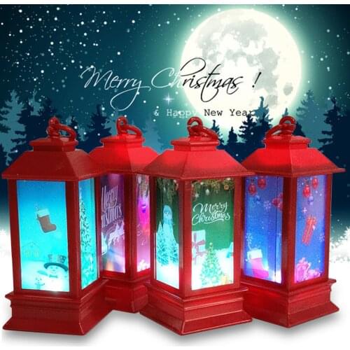 Christmas atmosphere decoration props plastic luminous small night lighthouse led lights luces led strip светодиодная лента