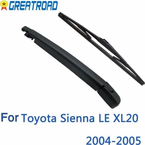 Wiper 14" Rear Wiper Blade & Arm Set Kit For Toyota Sienna LE XL20 2004 2005 Windshield Windscreen ( NOTmetal wiper )
