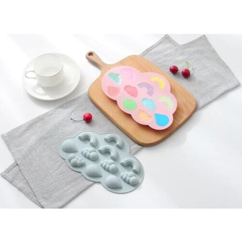Cloud Raindrop Silica Gel Cake Baking Chocolate Mould Ice Checker Candy Pudding Ice Mould