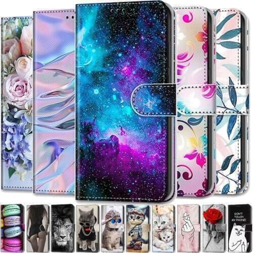 Cute Funny Painted PocoM3 Flip Leather Case on For Xiaomi Poco M3 Pro 5G M3Pro Coque Card Slot Wallet Animal Pattern Cover