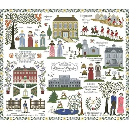 Pride and Prejudice patterns Counted Cross Stitch 11CT 14CT 18CT DIY Cross Stitch Kits Embroidery Needlework Sets home decor
