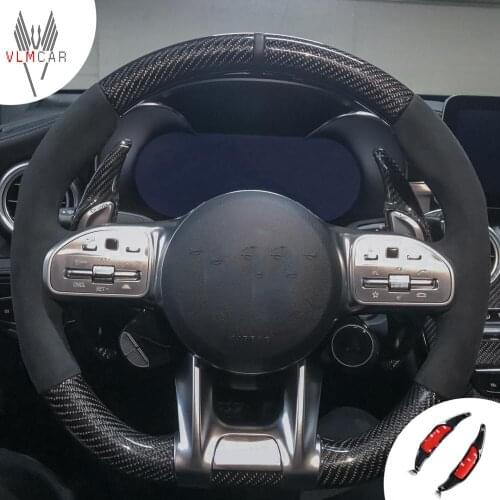 Carbon Fiber Steering Wheel Paddle Shifter Extension for C class/CLA/E class