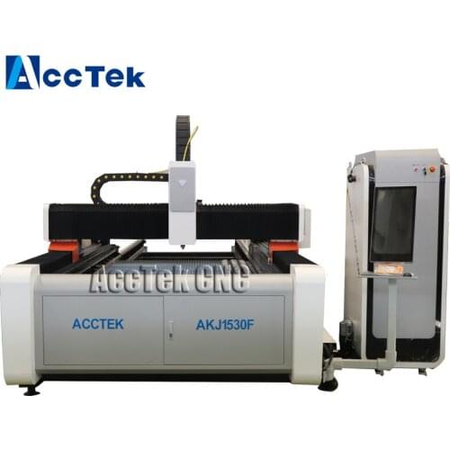 AccTek AKJ1530F fiber laser metal cutting machine laser cnc 1000W with exchangable platform for sale