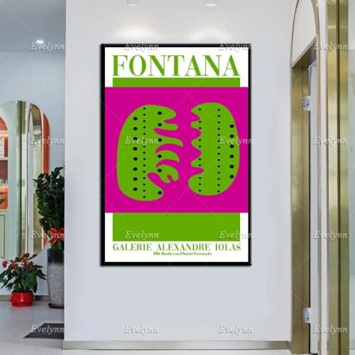 Exhibition Poster Lucio Fontana 1966 Galerie Alexandre Iolas Modern Home Decor Prints Wall Art Canvas Modular Pictures Gift