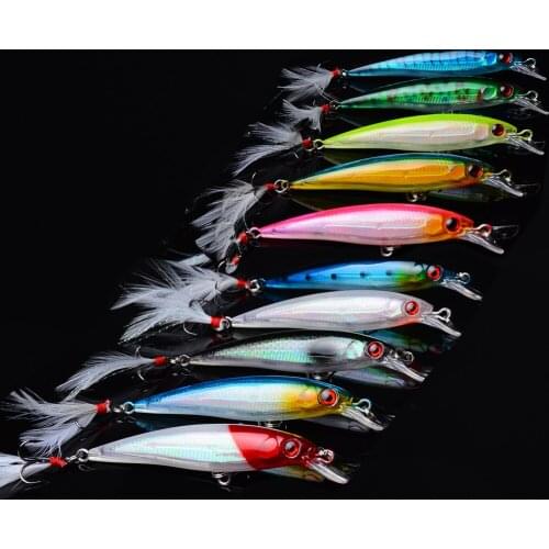 YUZI 9cm Metal Wobbler Sea Lures Fishing Popper Goods For Fishing Jig Hard Jigging Pencil Bait Minnow Swimbait Duck Squid Shrimp