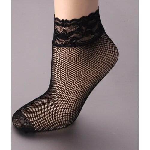 2019 womens socks autumn sexy mesh yarn real stockings female ultra-thin transparent socks lace high elastic socks