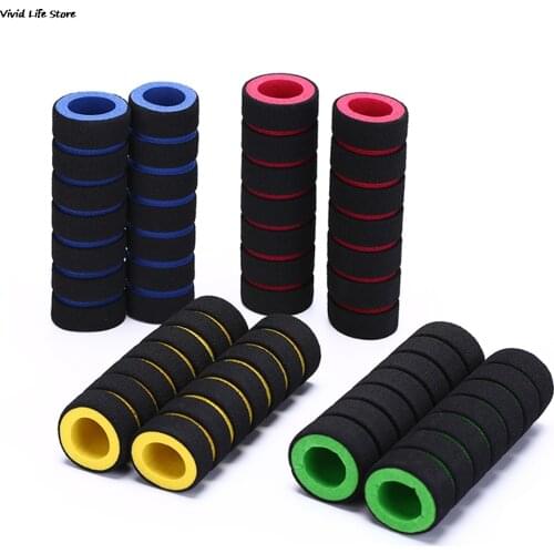 2Pc/1pair Quality Non-slip Bike Handle Bar Racing Bicycle Motorcycle Foam Sponge Grip Cover Soft Handlebar Bike Bar Wholesale