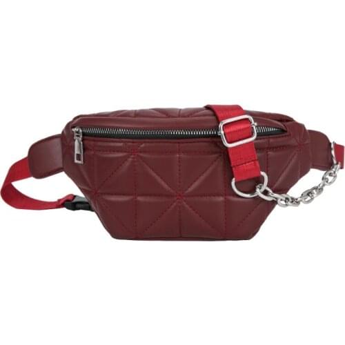 2021 Women Casual PU Waist Shoulder Bum Belt Pouch Multifunction Bag Fashion Chest Bag