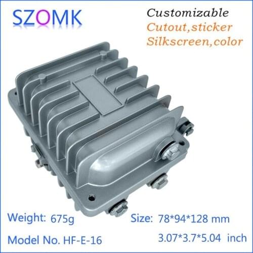 4 pcs, new arrival IP65 electronics waterproof enclosure 78*94*128mm amplifier aluminum enclosure extruded rack enclosure box