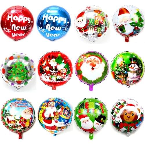 50pcs/lot 18inch Merry Christmas balloons different design Santa Snow Man Tree foil ballon for happy new year party decoration