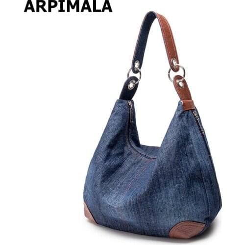 ARPIMALA 2018 Large Luxury Handbags Women Bag Designer Ladies Hand bags Big Purses Jean Denim Tote Crossbody Women shoulder Bags