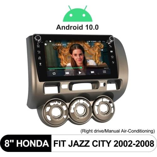 8" Android Head Unit Car Navigation Autoradio Bluetooth Car Radio Stereo Apple CarPlay Camera For Honda Fit Jazz City 2002-2008