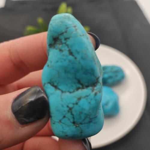 1pcs 110-150g Blue Green Turquoises Solid Real Pattern Turquoises Natural Stone Beads Raw stone For DIY Jewelry Making