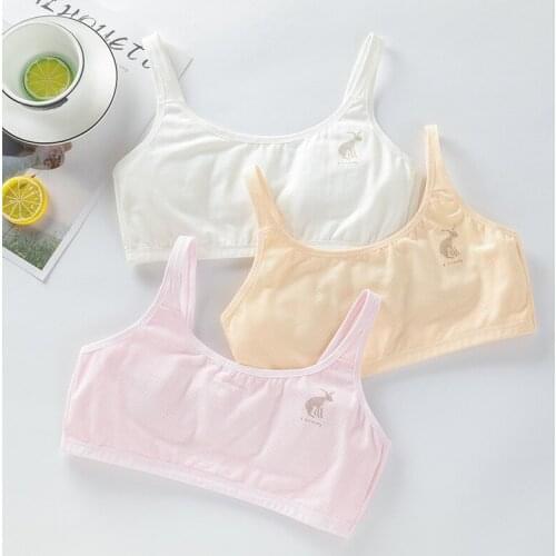New Training Bra Dot Bras Solid Underwear Children Bra Teenage Underwear Cotton Bra Lingerie teenage girls top
