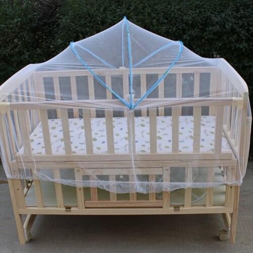 Arched Large Size Baby Bed Curtain Summer Anti Mosquito Insect Baby Cradle Crib Netting White Mesh Net 80-100cm Length