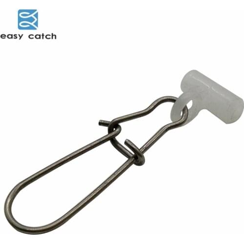Easy Catch 10pcs Fishing Sinker Slip Clips White Plastic Head Swivel With Nice Snap Fishing Weight Slides For Braid Fishing Line
