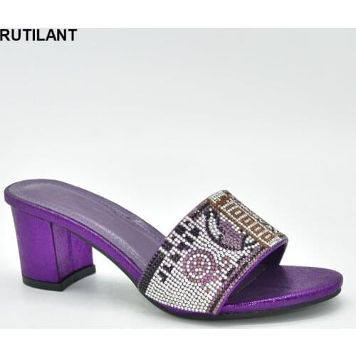 Italian Women Wedding Shoes Decorated with Rhinestone Nigerian Women Wedding High Heels Women Lady Pumps Wedding Shoes