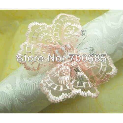 Napkin rings lace butterfly wedding napkin holder