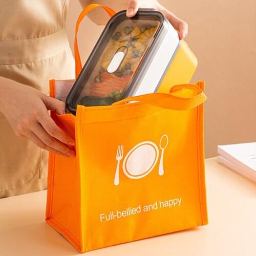 Contracted Style Insulated Heat Portable Lunch Bag Thermal Picnic Travel School Bento Pouch Food Container Multifunction Cooler