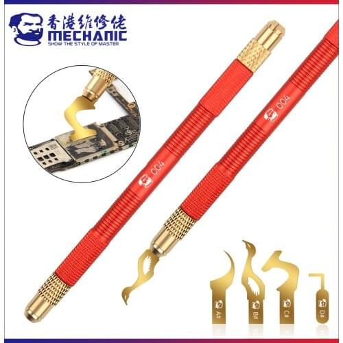 MECHANIC Non-Slip Metal Scalpel Knife Kit Cutter Engraving Craft Carving Knives+4pcs Blades Phone PCB Stencil Repair Hand Tools