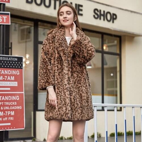 Fur Coat Jacket Women Leopard Female Coat Winter Women Coat Womens Winter Coats 2021 Plush Jacket Womens Teddy Coat Fashion
