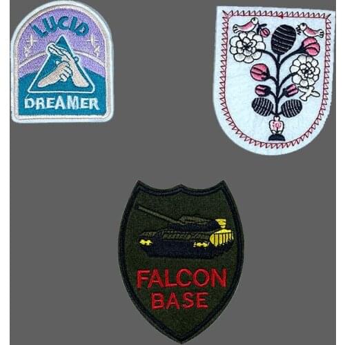 Military Tank Bikers Patches for Clothes Jeans Bag Hats Patch Iron On Cartoon Flower Birds Appliques Sewing 3D Diy Badges