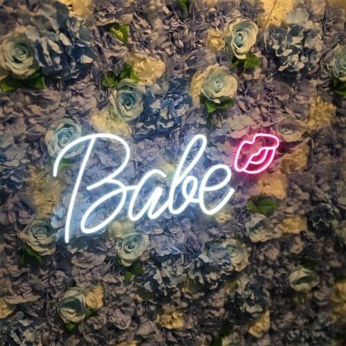 Neon Light Sign Custom Babe Birthday Banner Led Lamp For Baby Shower Decoration Party Bar Wedding Decor Acrylic Wall Hanging 3D