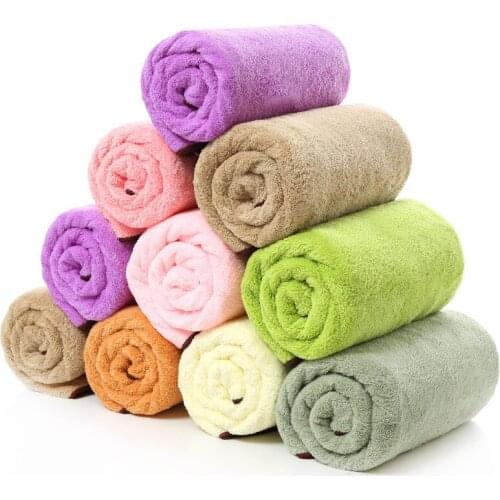 New Coral Velvet Bath Towel Quick-drying Beach Towel 70*140cm Thickening Polyester Absorbent Home Large Towel