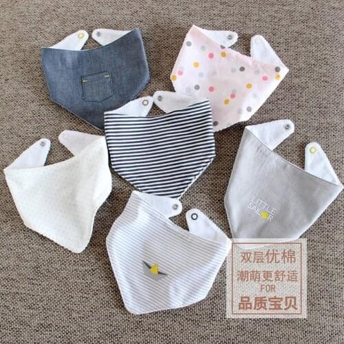 Newborn baby clothes baby bibs 100% cotton boys girls triangle bib infant baby burp cloths bib for babies towel kids bibs