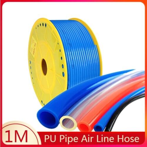 1 Meters Pneumatic Tube Air Tubing Component Pneumatic Air Hose 4/6/8/10/12/14mm PU Pipe Air Line Hose For Compressor