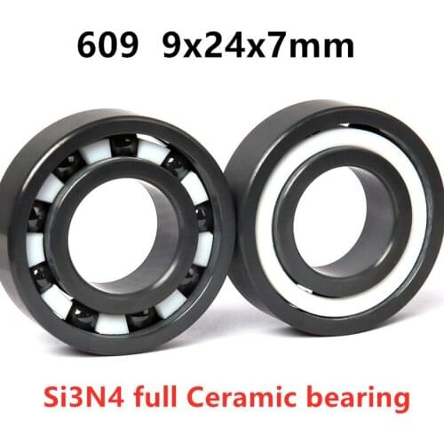 4pcs/10pcs Si3N4 full Ceramic bearing 609 9x24x7 mm silicon nitride ceramic deep groove ball bearings 9mm*24mm*7mm