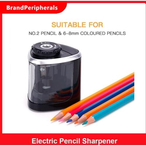 Portable Electric Pencil Sharpener Battery Operated for 6-8mm Pencil for Students Artists Home School Classroom Office