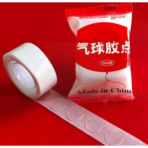 100 Points Balloon Attachment Glue Dot Adhesive Attach Balloons Ceiling Wall Decor To Wedding Birthday Supplies Stickers Pa F9n2